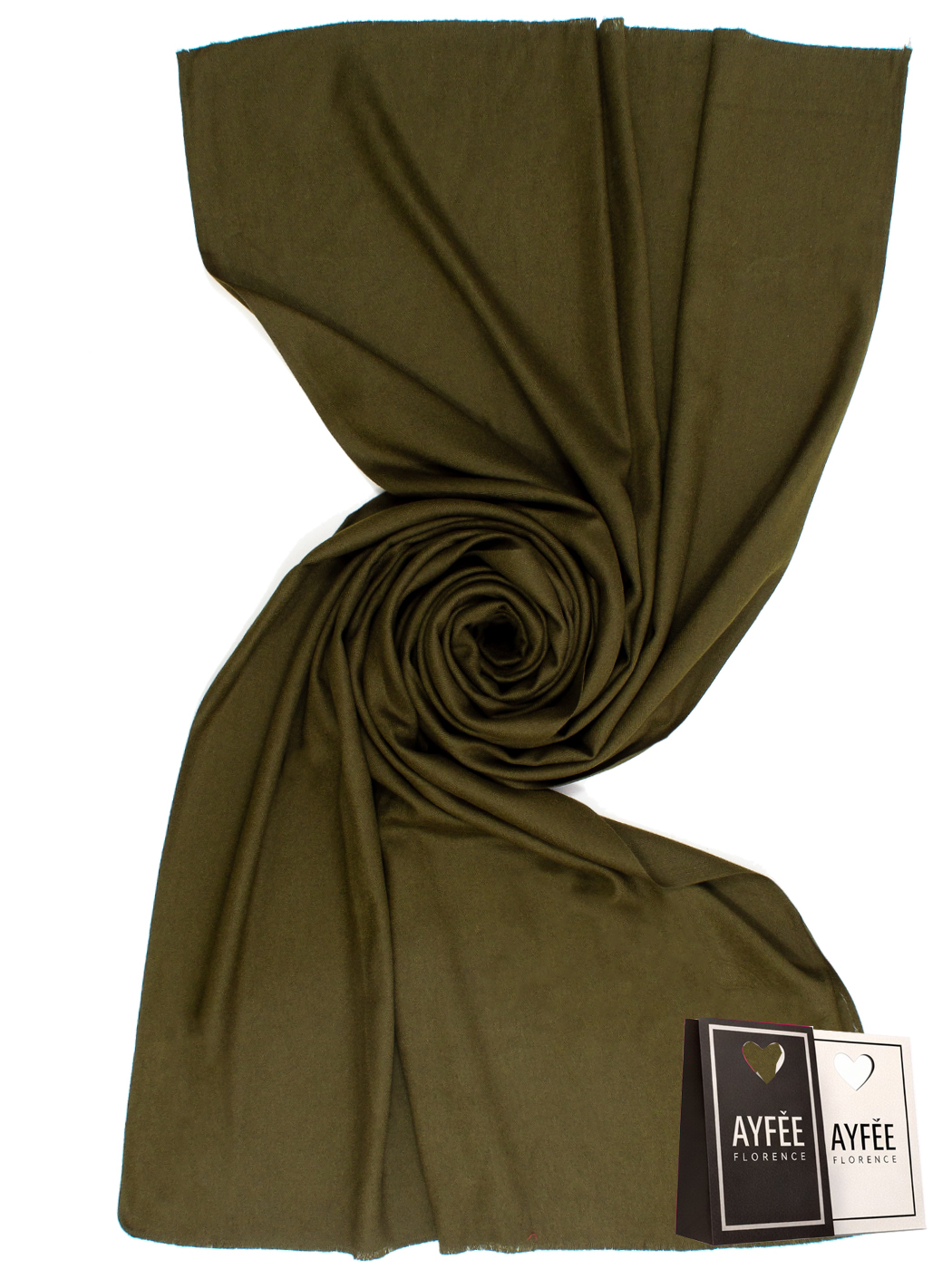 STOLA TINTA UNITA 75X185 100%VI MADE IN PRC         - MILITARY GREEN